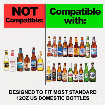 12Oz Made in USA Beer Mortar Bottle Opener - Perfect for Domestic Brews by Sendcapsusa